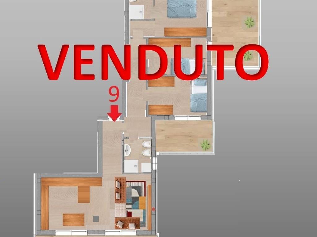 appartamento in vendita a Brescia in zona Villaggio Prealpino