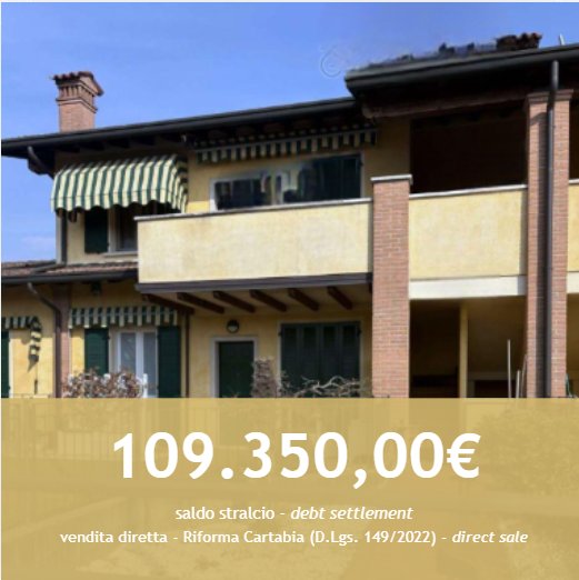 appartamento in vendita a Castrezzato in zona Bargnana