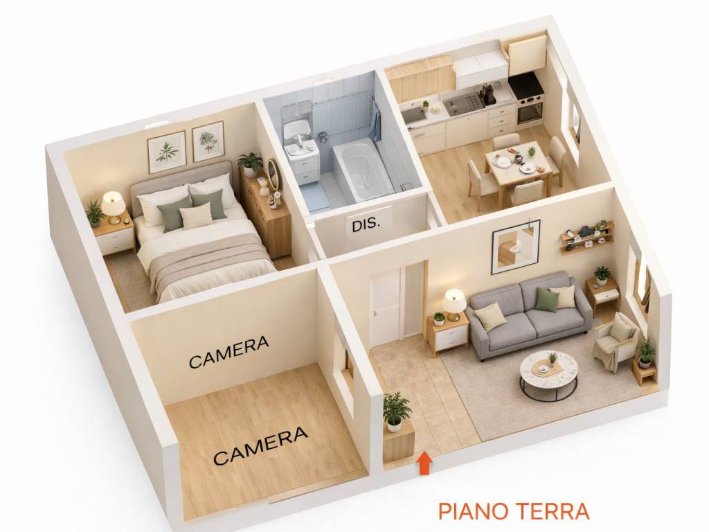 appartamento in vendita a Leno in zona Porzano