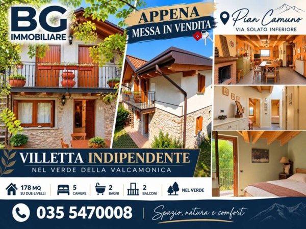 casa indipendente in vendita a Pian Camuno in zona Solato