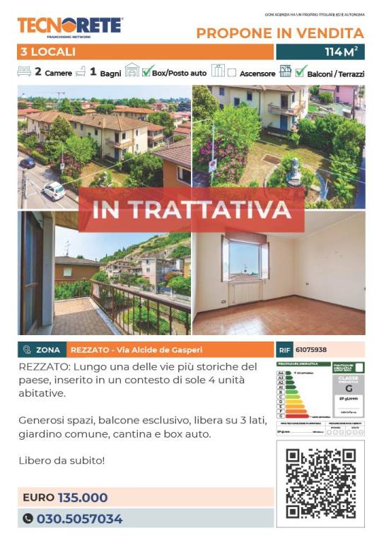 appartamento in vendita a Rezzato