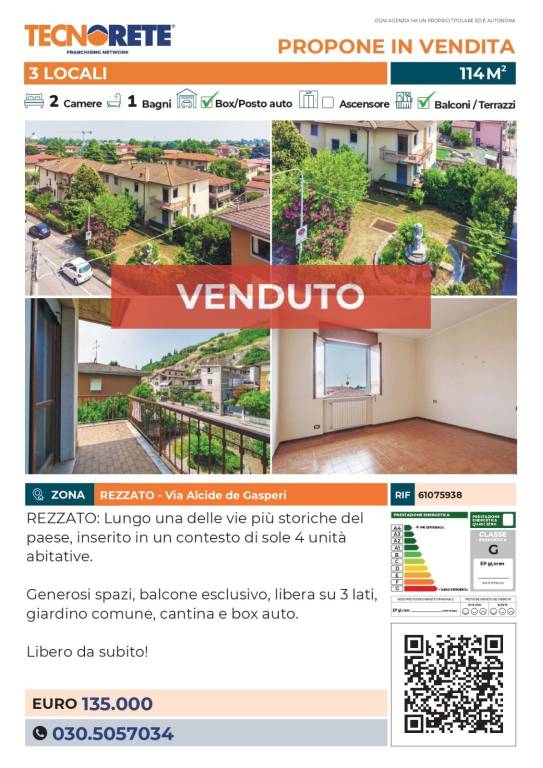 appartamento in vendita a Rezzato