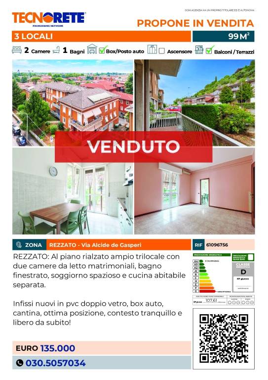 appartamento in vendita a Rezzato