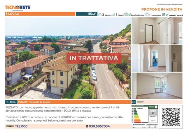 appartamento in vendita a Rezzato