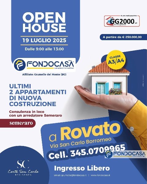 appartamento in vendita a Rovato in zona San Carlo