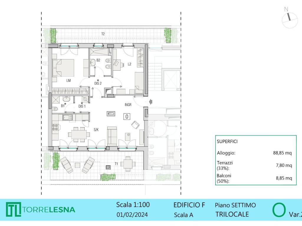 appartamento in vendita a Grugliasco in zona Lesna