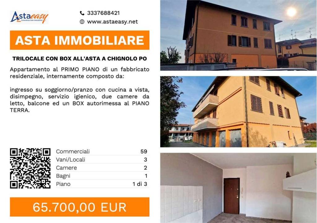 appartamento in vendita a Chignolo Po