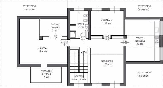 attico in vendita a Pavia in zona Centro Città
