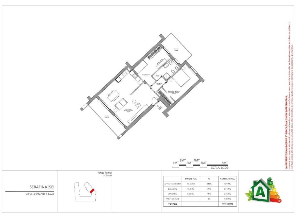 appartamento in vendita a Pavia in zona Città Giardino
