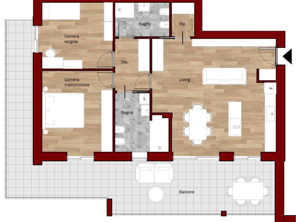 appartamento in vendita a Pavia in zona San Pietro