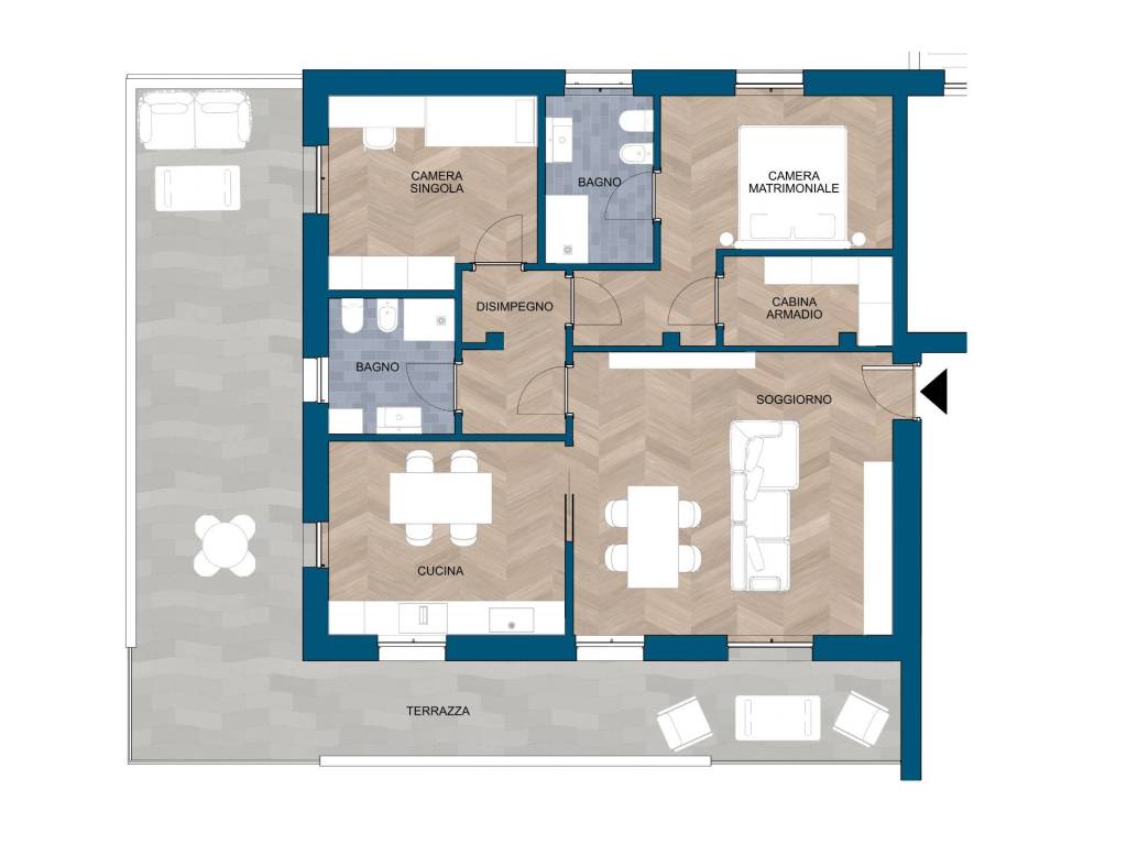 appartamento in vendita a Pavia in zona Borgo Ticino