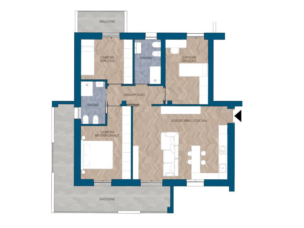 appartamento in vendita a Pavia in zona Borgo Ticino