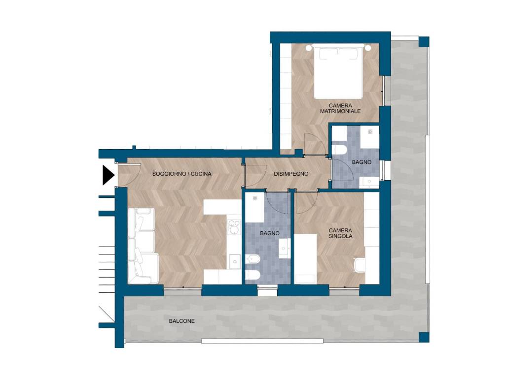 appartamento in vendita a Pavia in zona Borgo Ticino