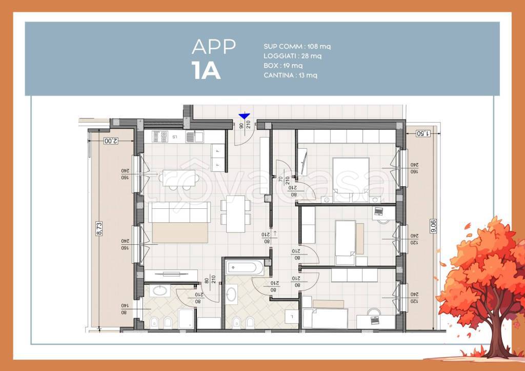 appartamento in vendita a Siziano