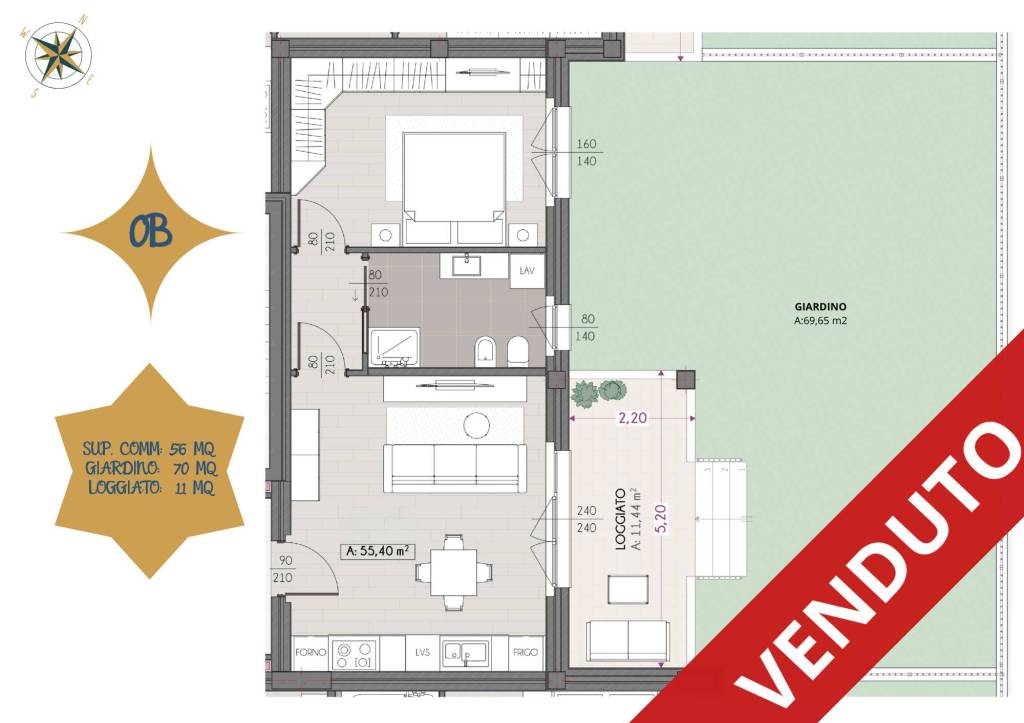 appartamento in vendita a Siziano
