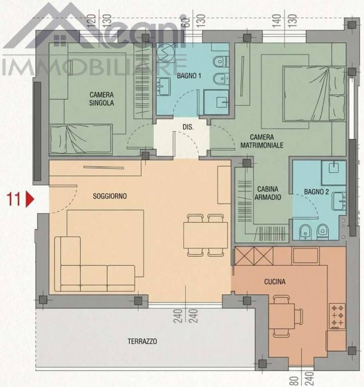 appartamento in vendita a Siziano in zona Campomorto