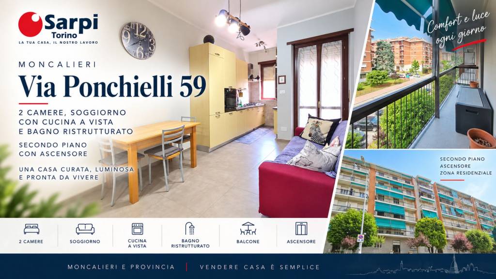appartamento in vendita a Moncalieri in zona Borgo San Pietro