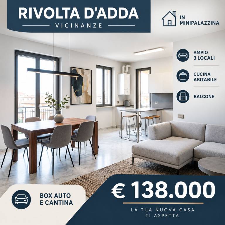 appartamento in vendita a Rivolta d'Adda