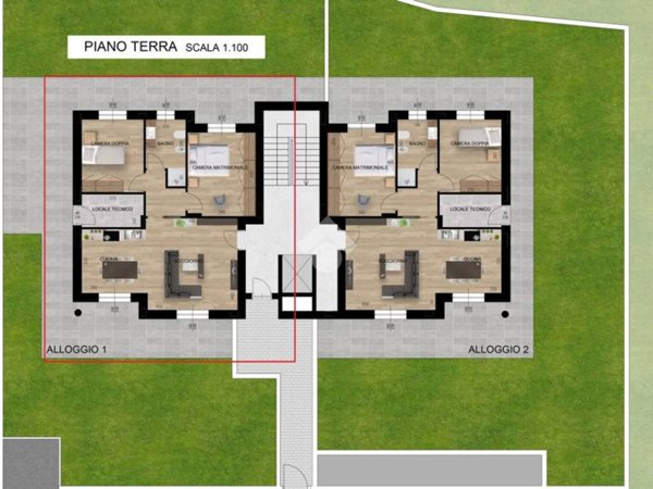 appartamento in vendita a Rivalta di Torino in zona Hella