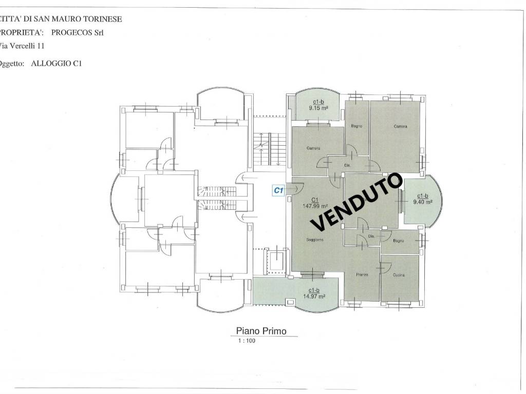 appartamento in vendita a San Mauro Torinese