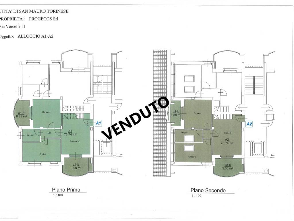appartamento in vendita a San Mauro Torinese