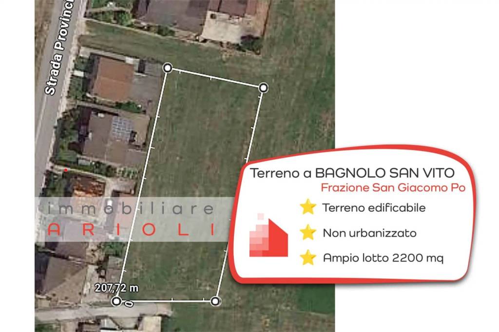terreno agricolo in vendita a Bagnolo San Vito in zona San Giacomo Po