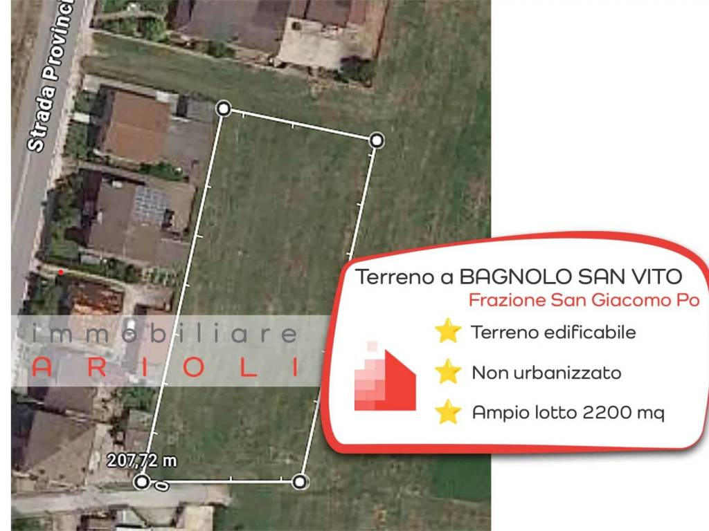 terreno agricolo in vendita a Bagnolo San Vito in zona San Giacomo Po