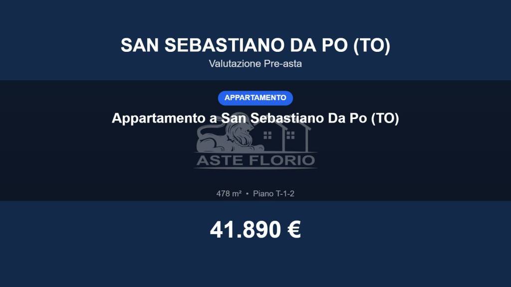appartamento in vendita a San Sebastiano da Po