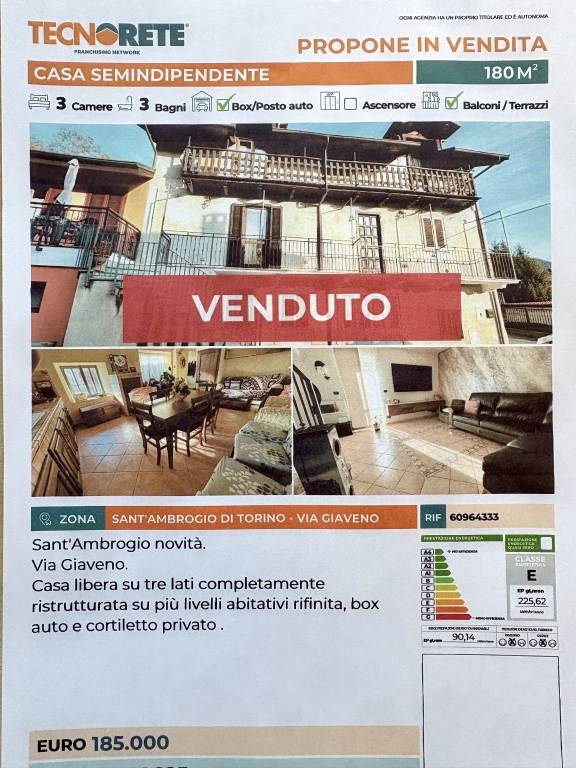casa indipendente in vendita a Sant'Ambrogio di Torino
