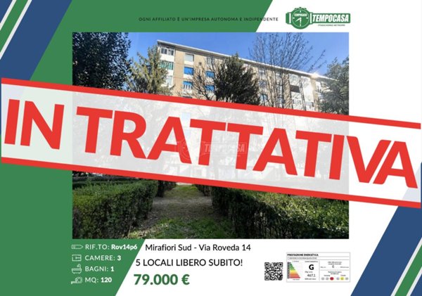 appartamento in vendita a Torino in zona Mirafiori Sud