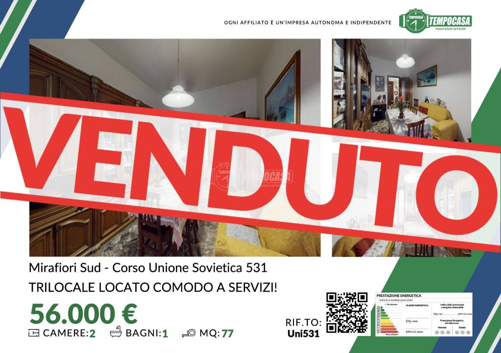 appartamento in vendita a Torino in zona Mirafiori Sud