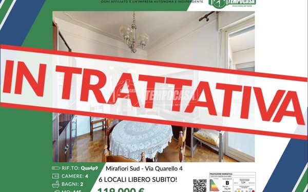 appartamento in vendita a Torino in zona Mirafiori Sud