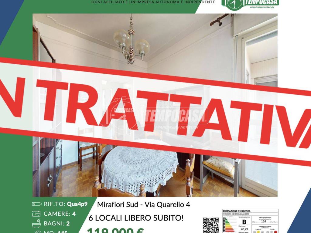 appartamento in vendita a Torino in zona Mirafiori Sud