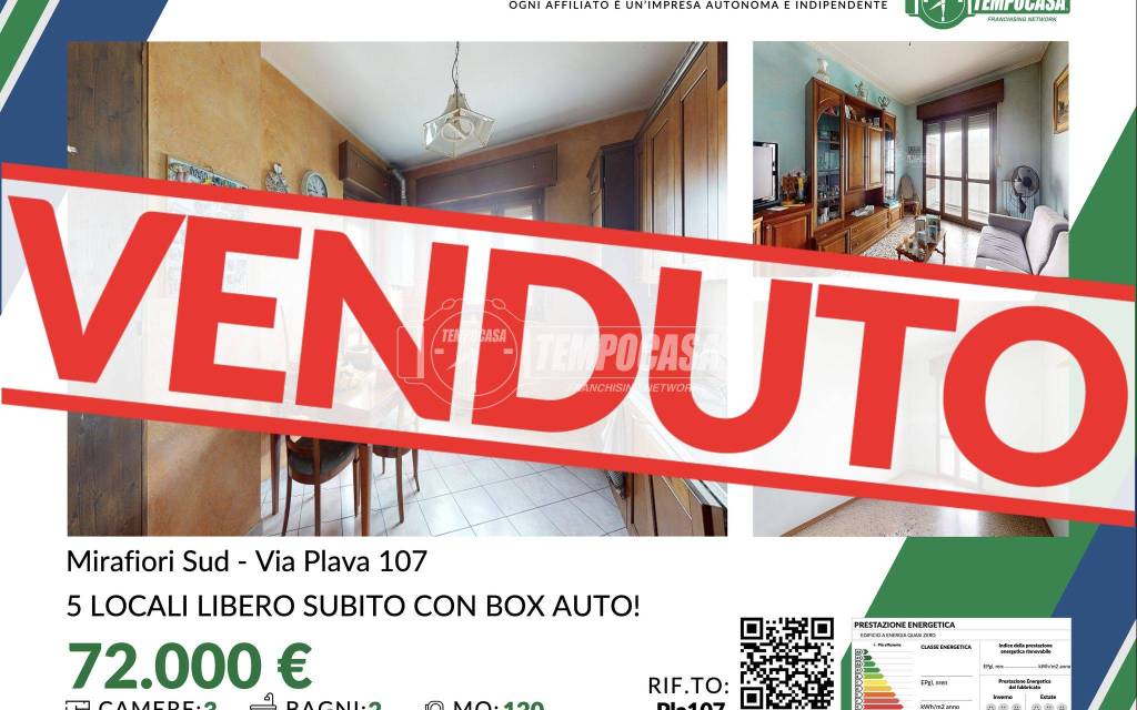 appartamento in vendita a Torino in zona Mirafiori Sud