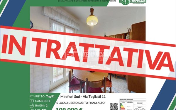 appartamento in vendita a Torino in zona Mirafiori Sud