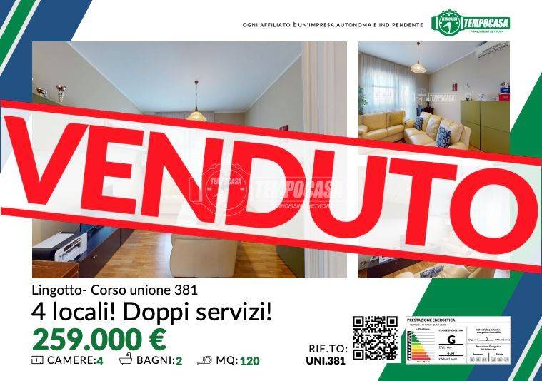 appartamento in vendita a Torino in zona Mirafiori Sud