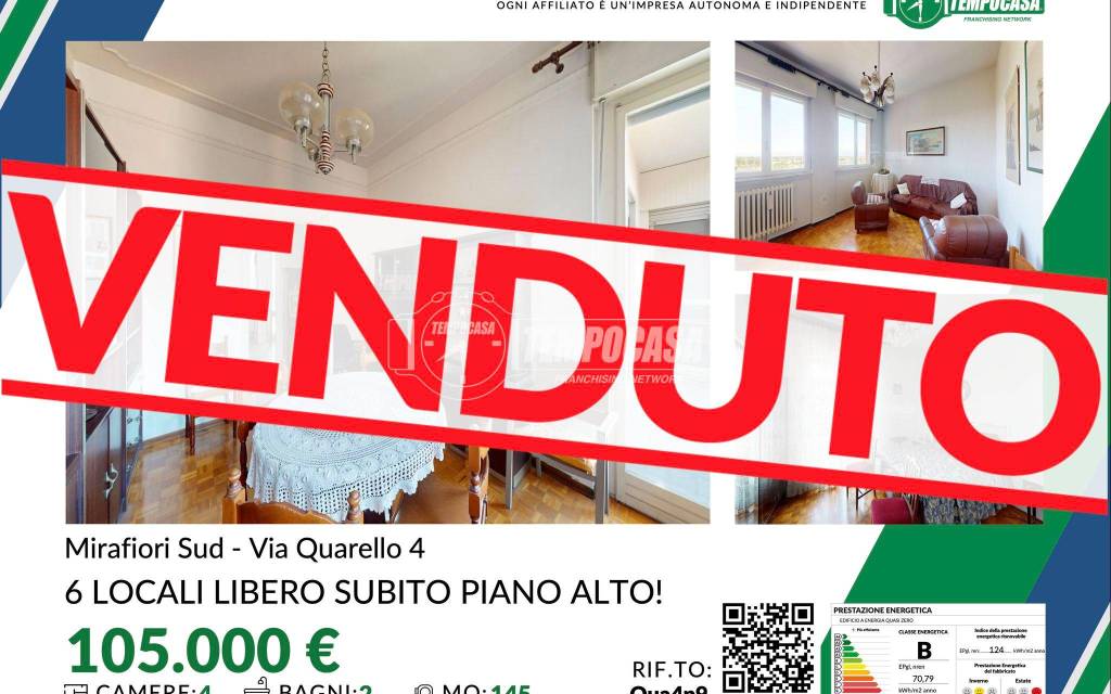 appartamento in vendita a Torino in zona Mirafiori Sud