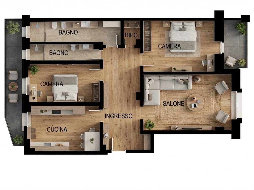 appartamento in vendita a Torino in zona Millefonti