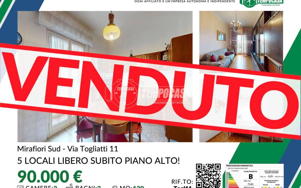 appartamento in vendita a Torino in zona Mirafiori Sud