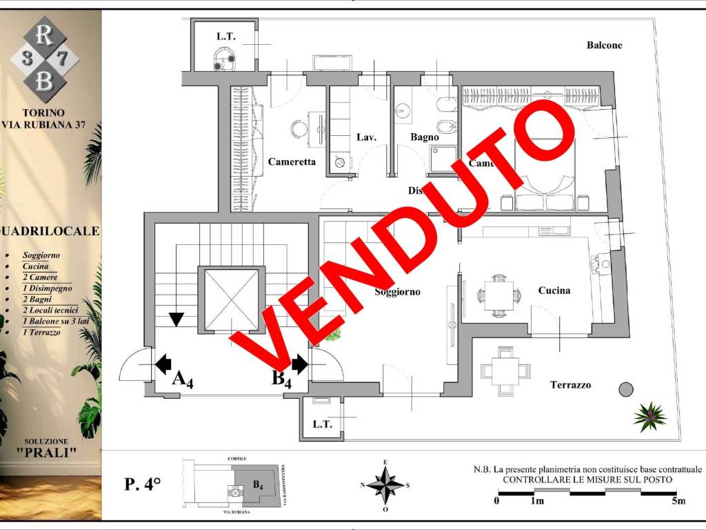 appartamento in vendita a Torino in zona Parella