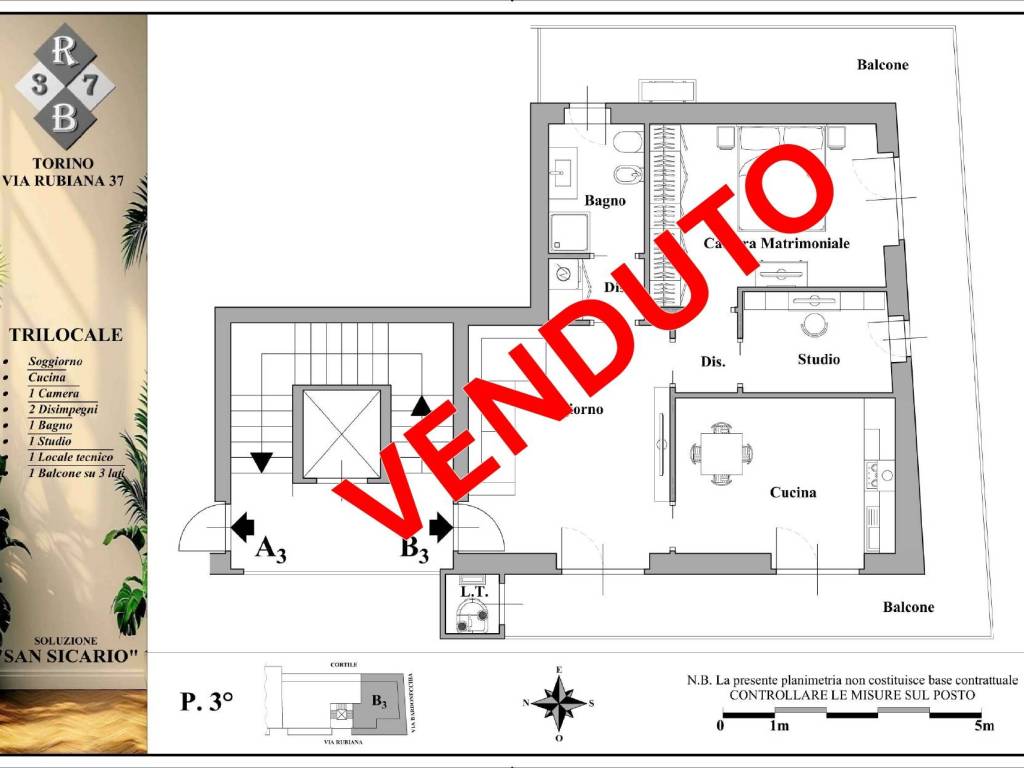 appartamento in vendita a Torino in zona Parella