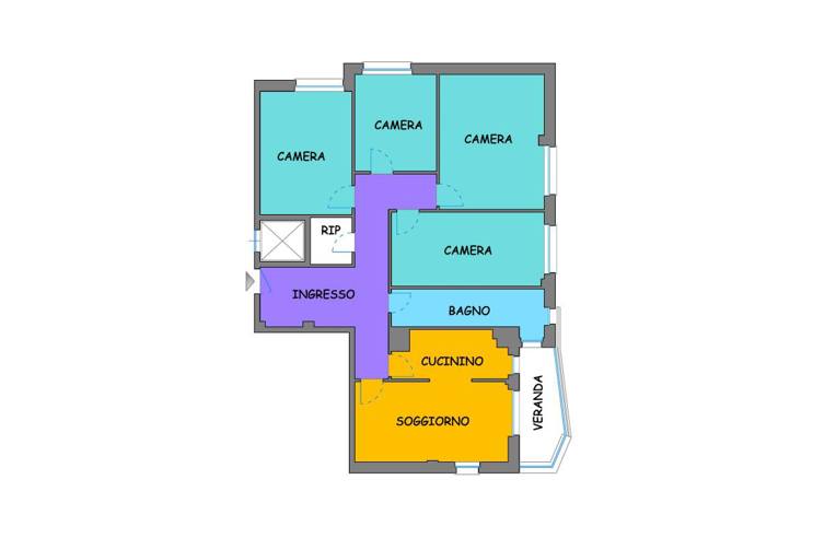 appartamento in vendita a Torino in zona Vallette