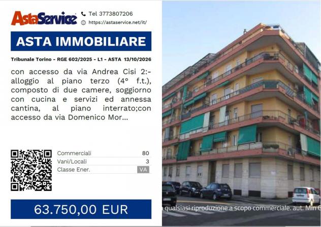 appartamento in vendita a Torino in zona Lucento