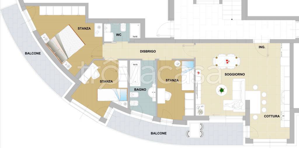 appartamento in vendita a Trento in zona Canova