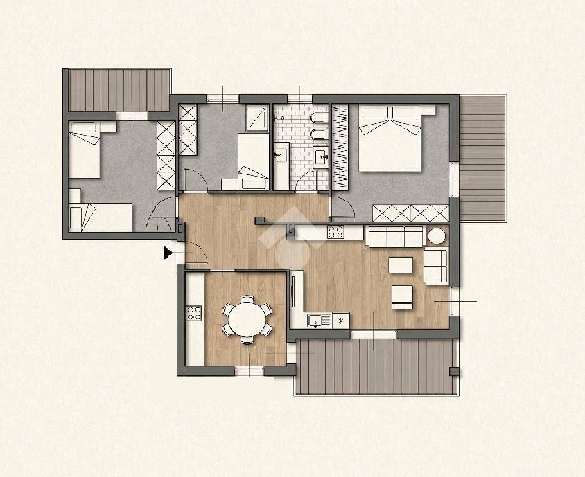 appartamento in vendita a Castel d'Azzano in zona Beccacivetta