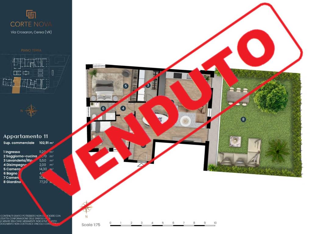 appartamento in vendita a Cerea