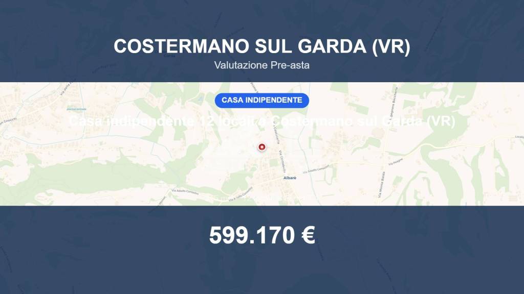 casa indipendente in vendita a Costermano sul Garda in zona Albarè