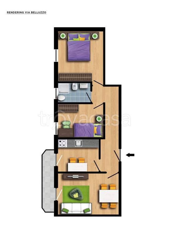 appartamento in vendita a Verona in zona San Michele Extra