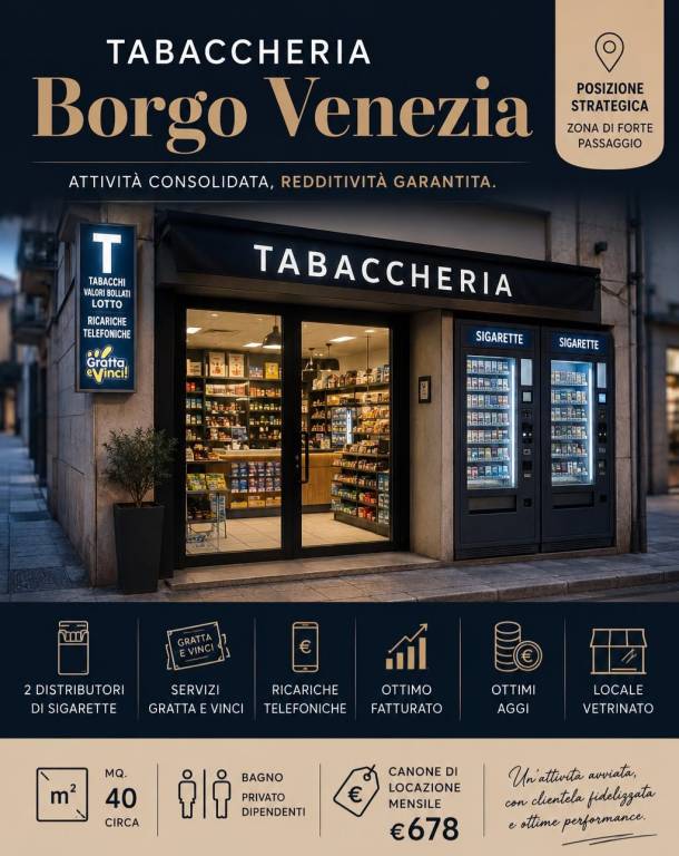 negozio in vendita a Verona in zona Borgo Venezia / Borgo Trieste