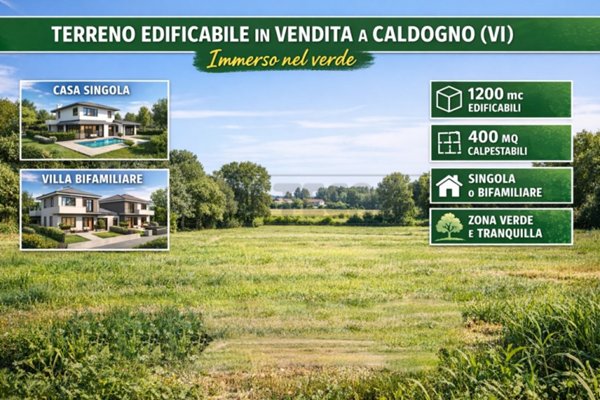 terreno edificabile in vendita a Caldogno